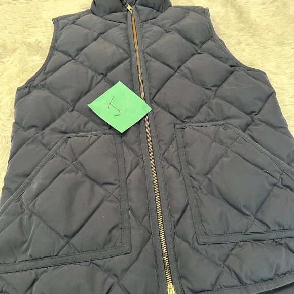 J.Crew Size XS Down Blend Puffer Vest Navy - Picture 10 of 10